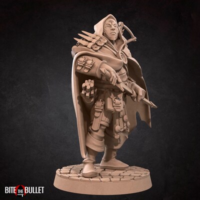 Rogue from Bite the Bullet's Bullet Hell: Heroes pt. 2 set. Total height apx. 43mm. Unpainted resin miniature - image5
